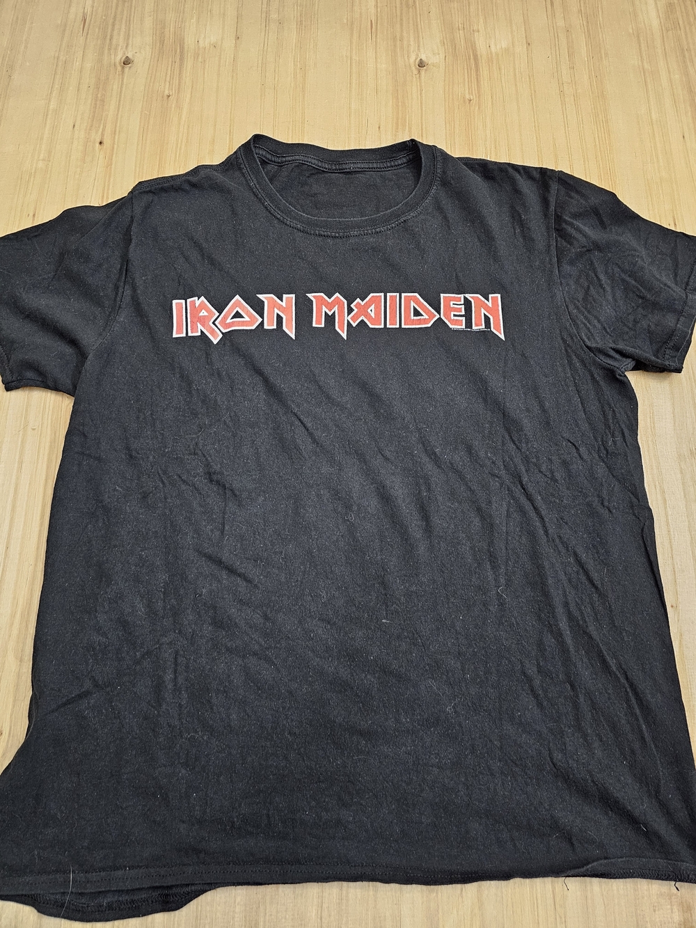 Iron Maiden Black Red & White Logo Tee Shirt L 2014